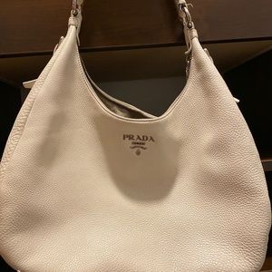 Cream/ White Prada Bag